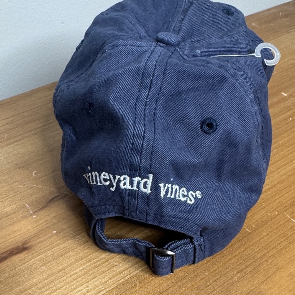 Vineyard Vines Navy Blue Cap with White Embroidery - Picture 2 of 5